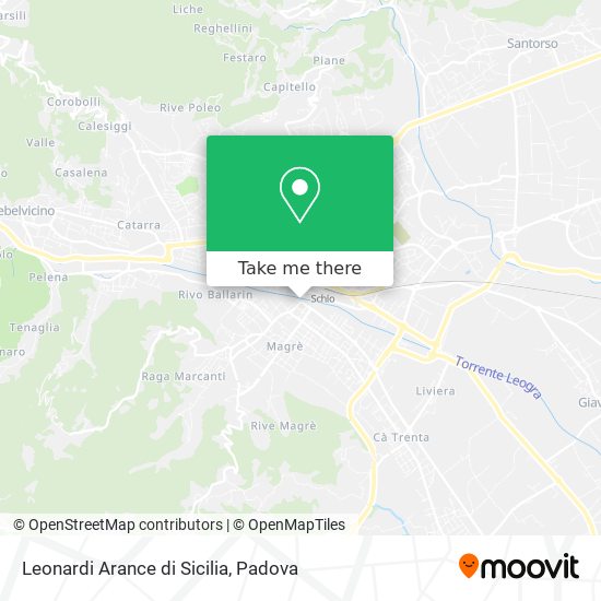 Leonardi Arance di Sicilia map