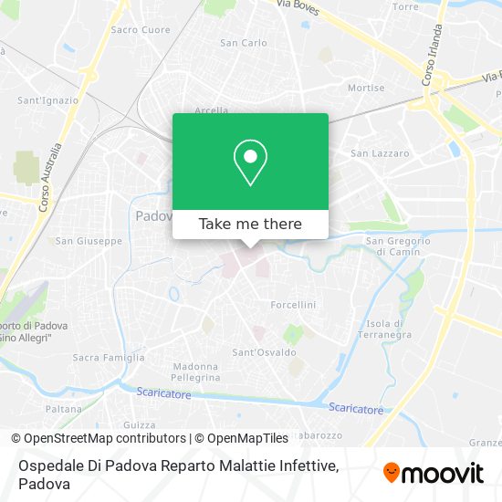 Ospedale Di Padova Reparto Malattie Infettive map