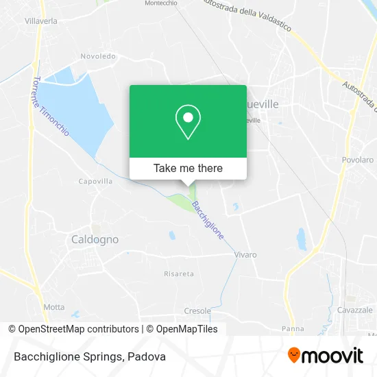 Bacchiglione Springs map