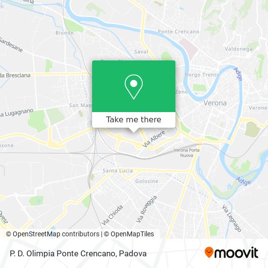 P. D. Olimpia Ponte Crencano map