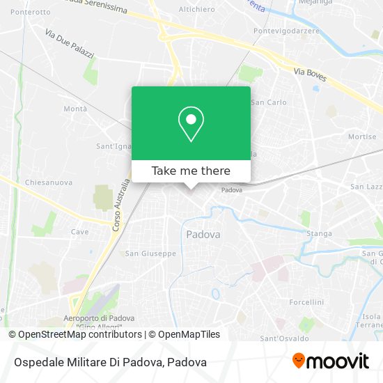 Ospedale Militare Di Padova map