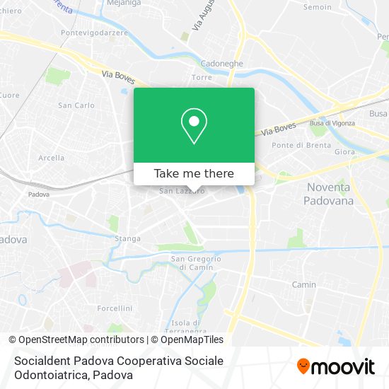 Socialdent Padova Cooperativa Sociale Odontoiatrica map