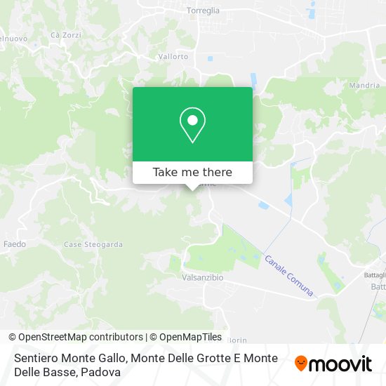 Sentiero Monte Gallo, Monte Delle Grotte E Monte Delle Basse map