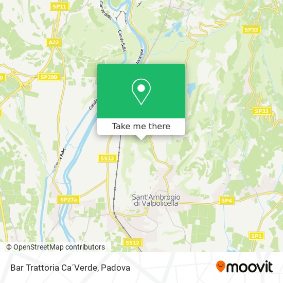 Bar Trattoria Ca´Verde map