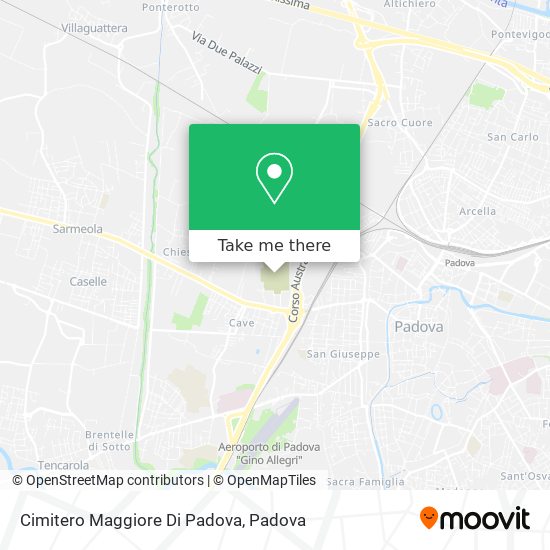 Cimitero Maggiore Di Padova map