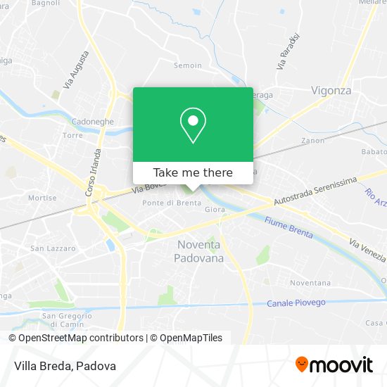 Villa Breda map