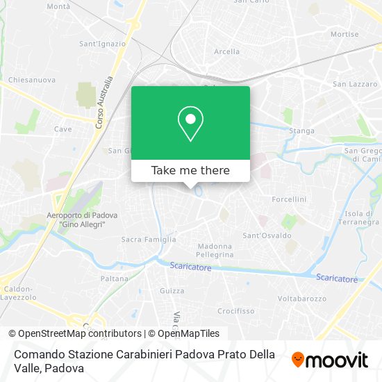 Comando Stazione Carabinieri Padova Prato Della Valle map