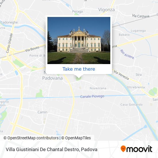 Villa Giustiniani De Chantal Destro map