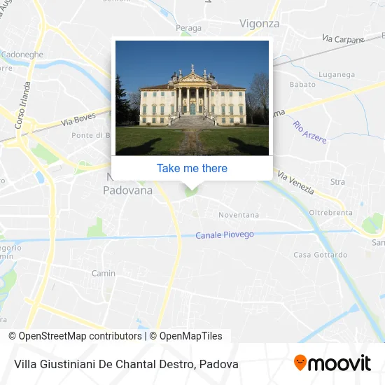 Villa Giustiniani De Chantal Destro map