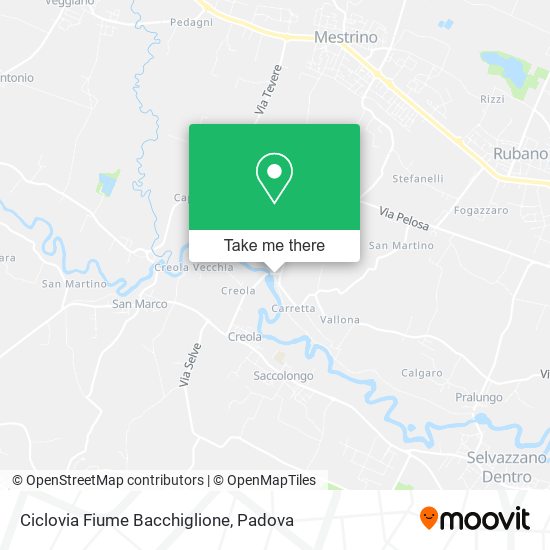 Ciclovia Fiume Bacchiglione map