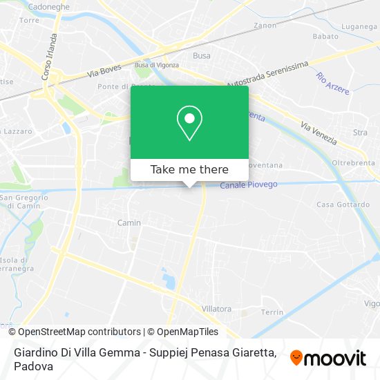 Giardino Di Villa Gemma - Suppiej Penasa Giaretta map