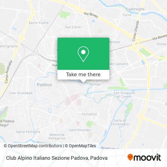 Club Alpino Italiano Sezione Padova map