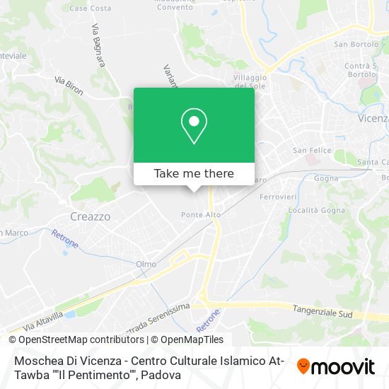 Moschea Di Vicenza - Centro Culturale Islamico At-Tawba ""Il Pentimento"" map