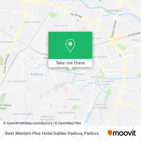 Best Western Plus Hotel Galileo Padova map