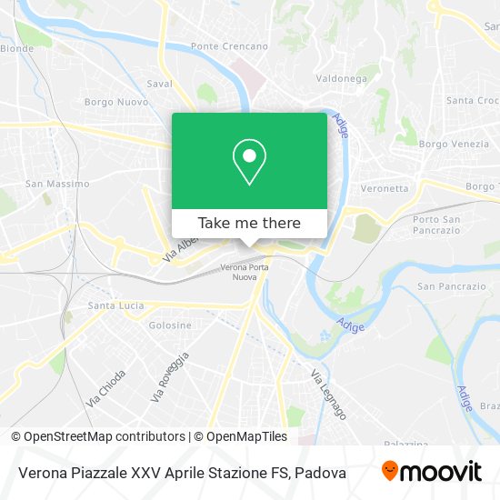 Verona Piazzale XXV Aprile Stazione FS map