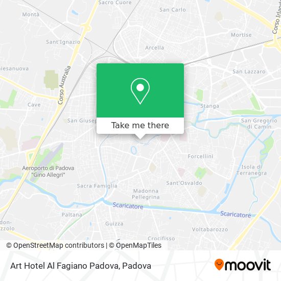 Art Hotel Al Fagiano Padova map