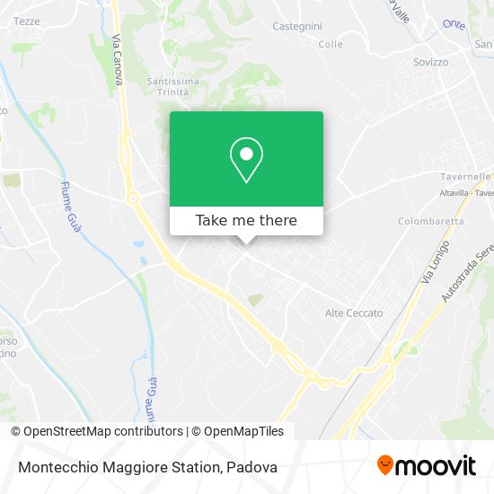 Montecchio Maggiore Station map