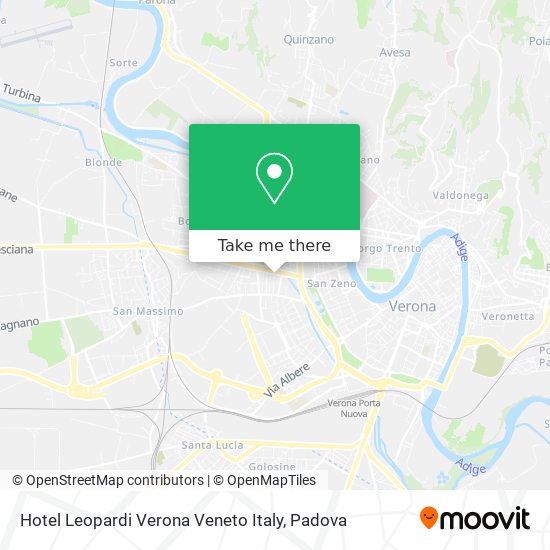 Hotel Leopardi Verona Veneto Italy map