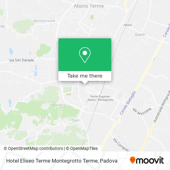 Hotel Eliseo Terme Montegrotto Terme map