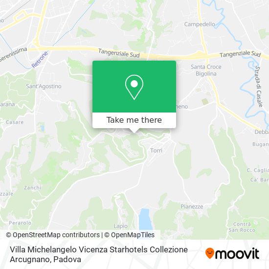 Villa Michelangelo Vicenza Starhotels Collezione Arcugnano map