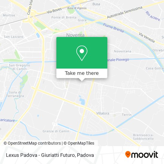 Lexus Padova - Giuriatti Futuro map