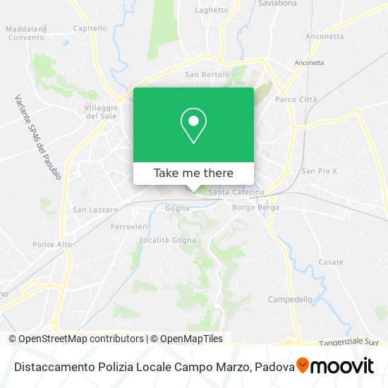 Distaccamento Polizia Locale Campo Marzo map