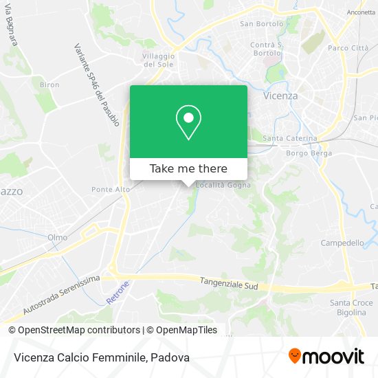 Vicenza Calcio Femminile map