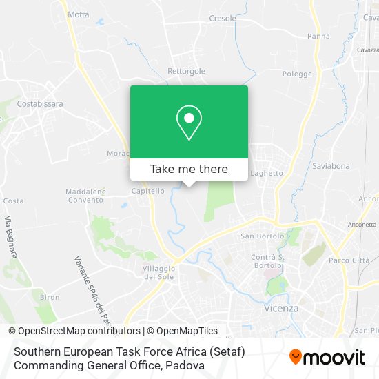 Southern European Task Force Africa (Setaf) Commanding General Office map