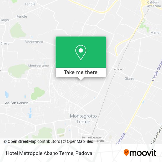 Hotel Metropole Abano Terme map