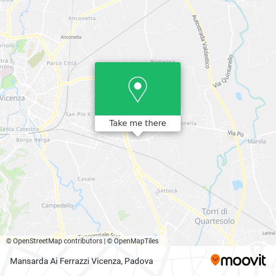 Mansarda Ai Ferrazzi Vicenza map