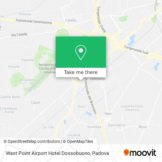 West Point Airport Hotel Dossobuono map