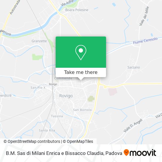 B.M. Sas di Milani Enrica e Bissacco Claudia map