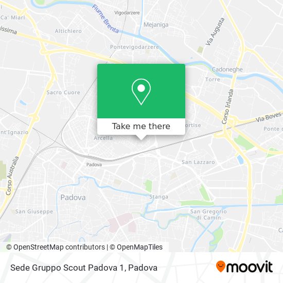 Sede Gruppo Scout Padova 1 map