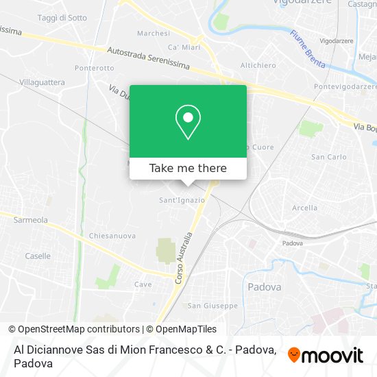 Al Diciannove Sas di Mion Francesco & C. - Padova map