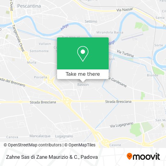 Zahne Sas di Zane Maurizio & C. map