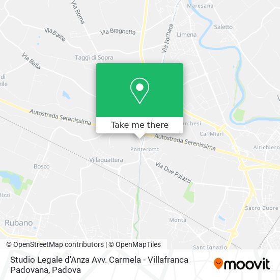 Studio Legale d'Anza Avv. Carmela - Villafranca Padovana map