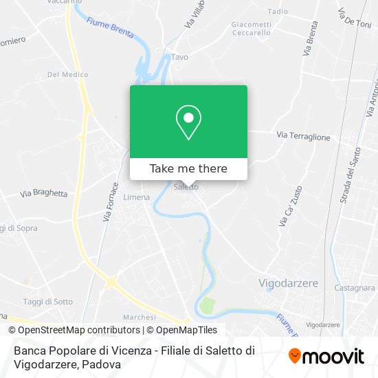 Banca Popolare di Vicenza - Filiale di Saletto di Vigodarzere map