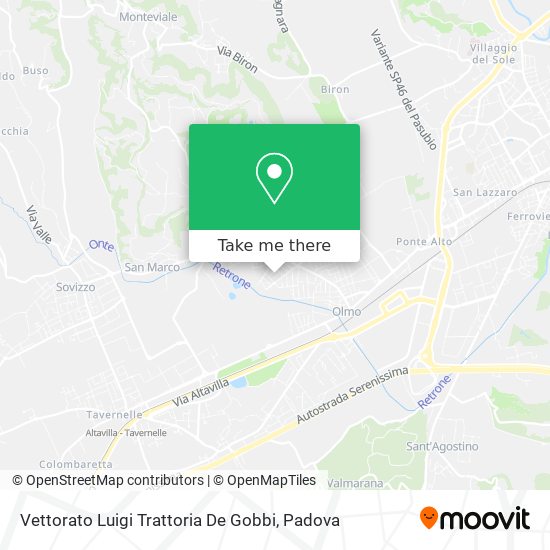 Vettorato Luigi Trattoria De Gobbi map