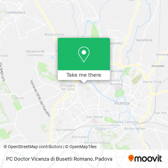 PC Doctor Vicenza di Busetti Romano map
