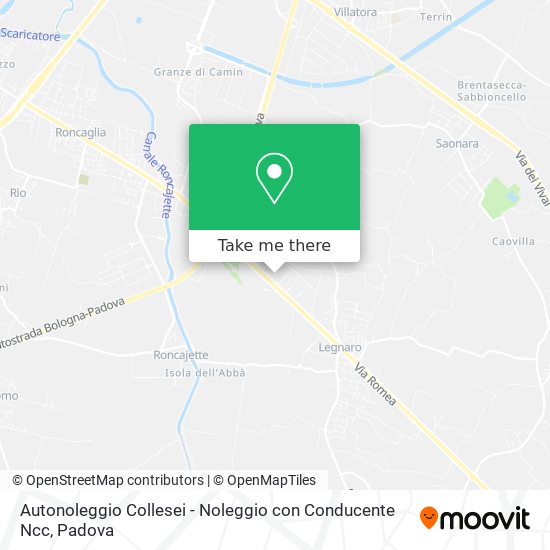 Autonoleggio Collesei - Noleggio con Conducente Ncc map