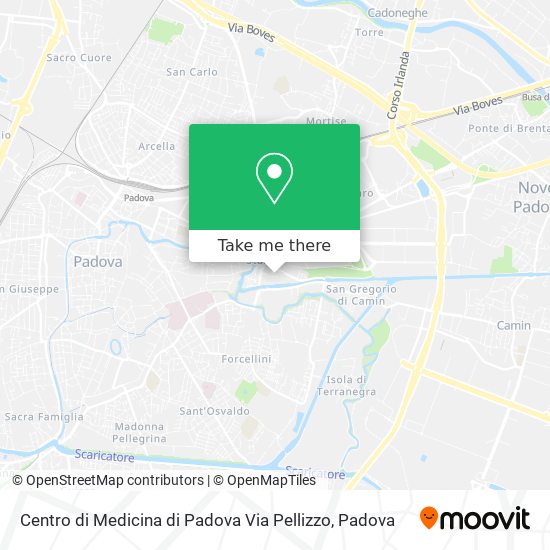 Centro di Medicina di Padova Via Pellizzo map