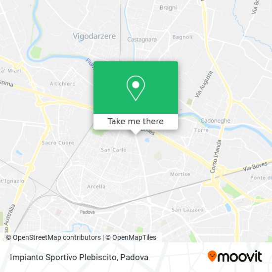 Impianto Sportivo Plebiscito map