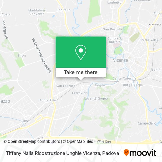 Tiffany Nails Ricostruzione Unghie Vicenza map