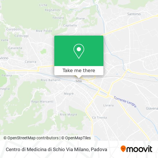 Centro di Medicina di Schio Via Milano map