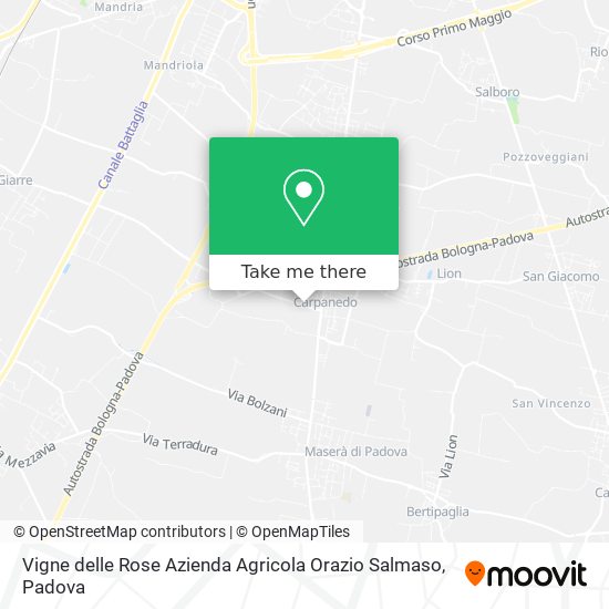 Vigne delle Rose Azienda Agricola Orazio Salmaso map