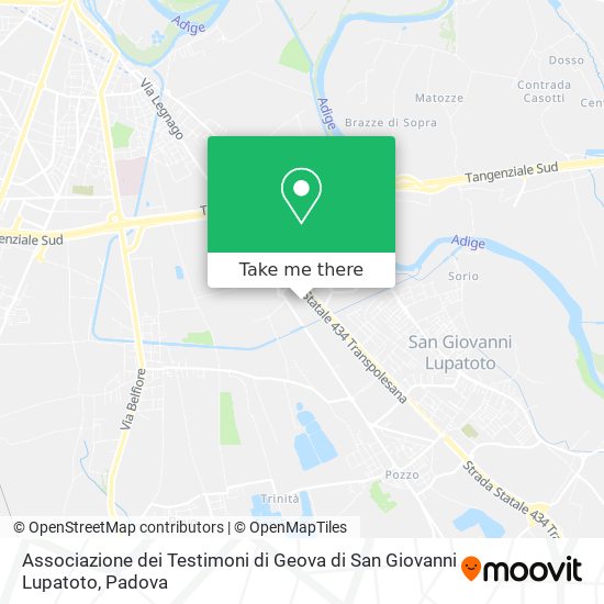 Associazione dei Testimoni di Geova di San Giovanni Lupatoto map