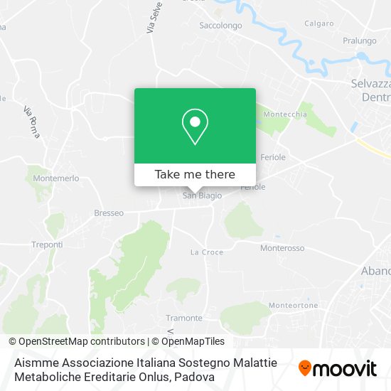 Aismme Associazione Italiana Sostegno Malattie Metaboliche Ereditarie Onlus map