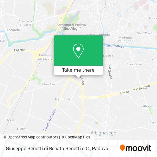 Giuseppe Benetti di Renato Benetti e C. map