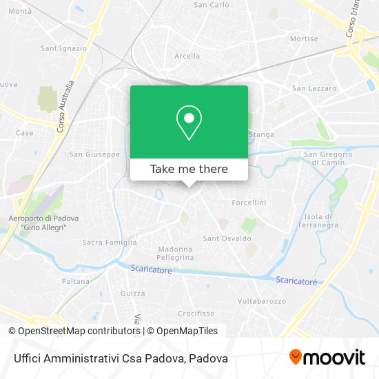 Uffici Amministrativi Csa Padova map