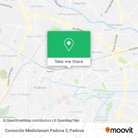Consorzio Mediolanum Padova 2 map